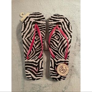 COPY - Zebra Print Flip Flops